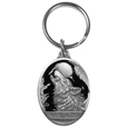 Washington Wolf Metal Key Chain with Enameled Details